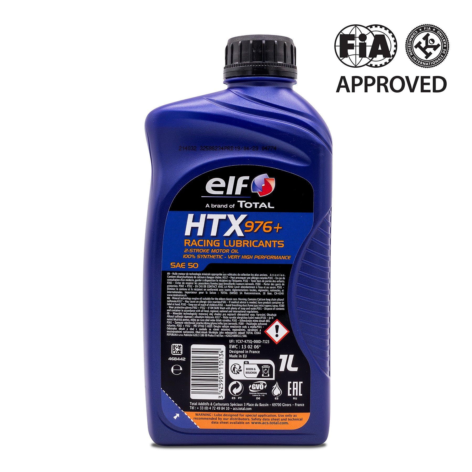 ELF HTX976 Racing Kart Engine Oil. 2-stroke motor oil for go karts