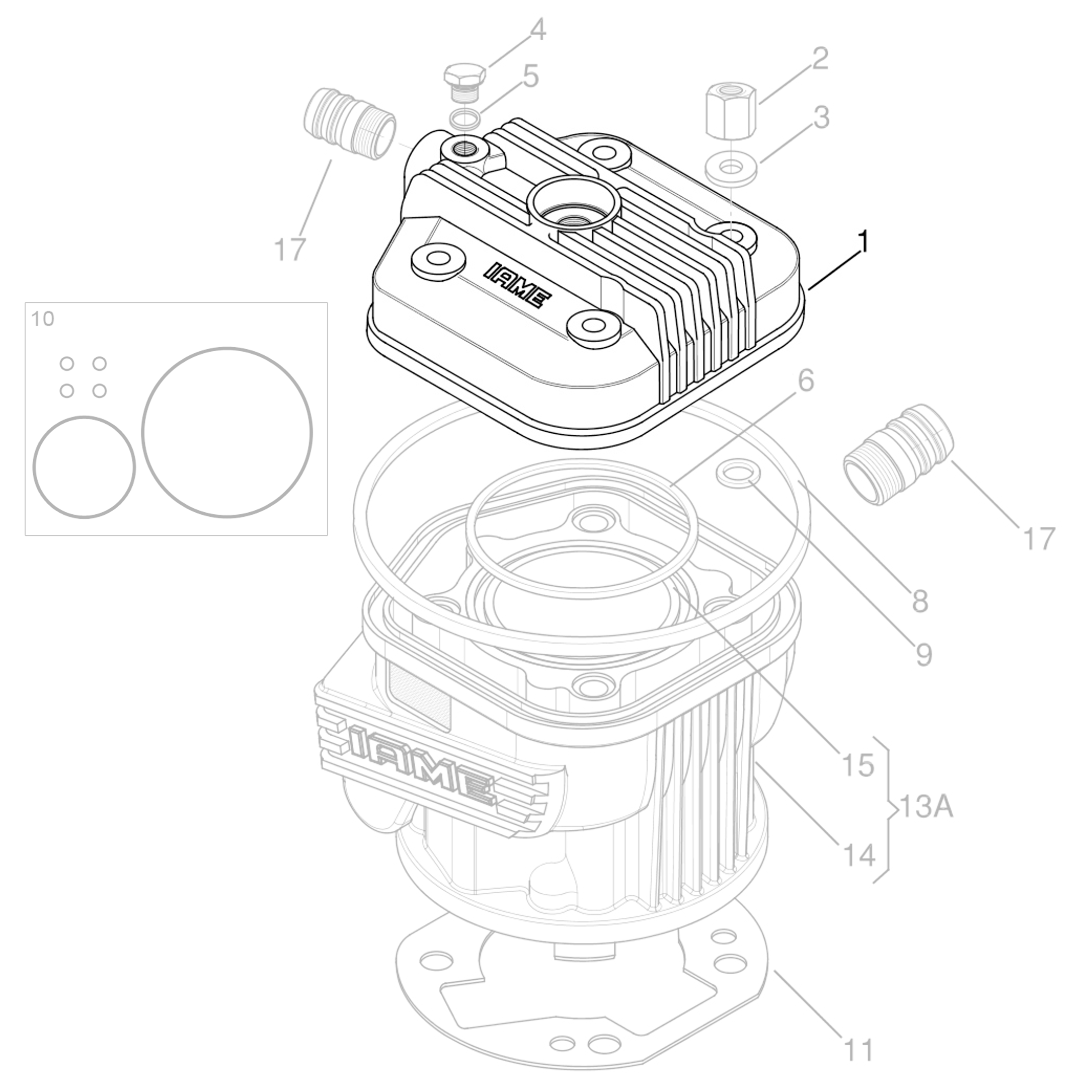 (1) IAME Cylinder Head X30