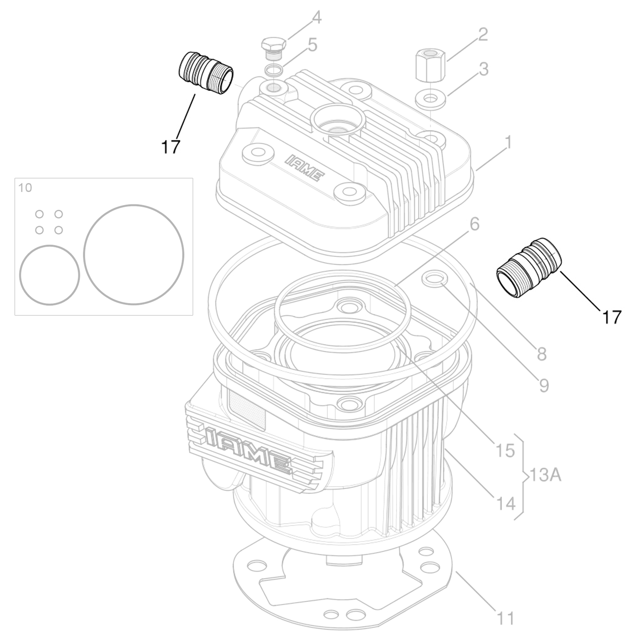 (17) IAME Water Fitting - Straight