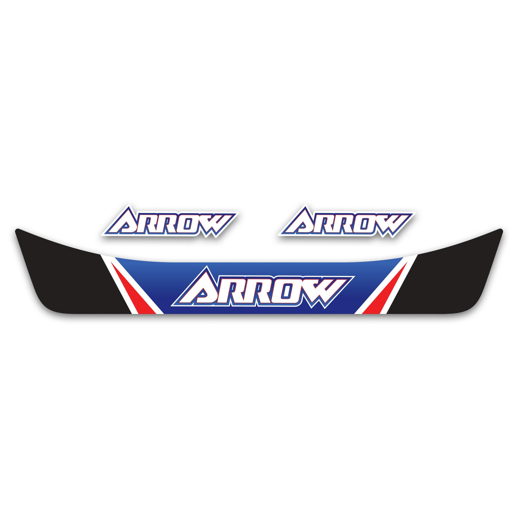 Arrow Karts Helmet Visor Sticker. Arrow Stickers