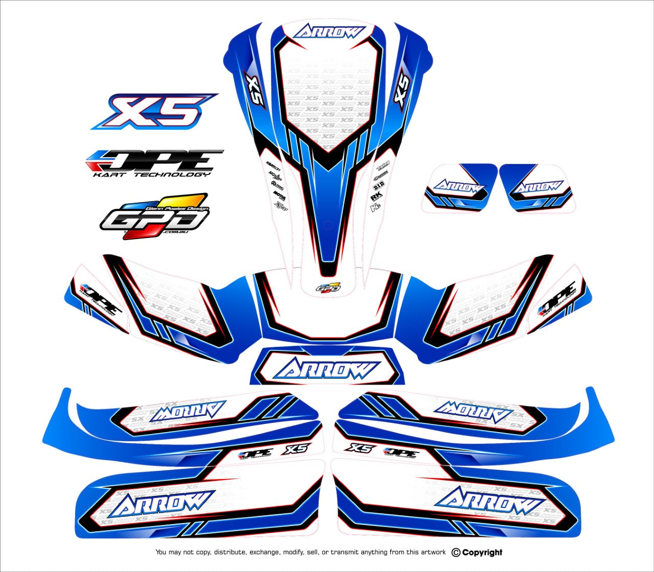 Arrow Sticker Kit X5