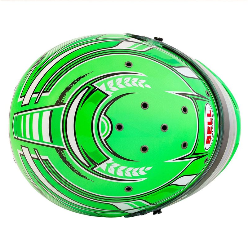 Bell KC7-CMR Champion Green Helmet | Kart Racing Helmet