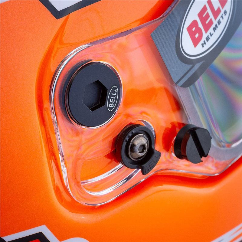 Orange Bell go kart racing helmet | Karting helmet