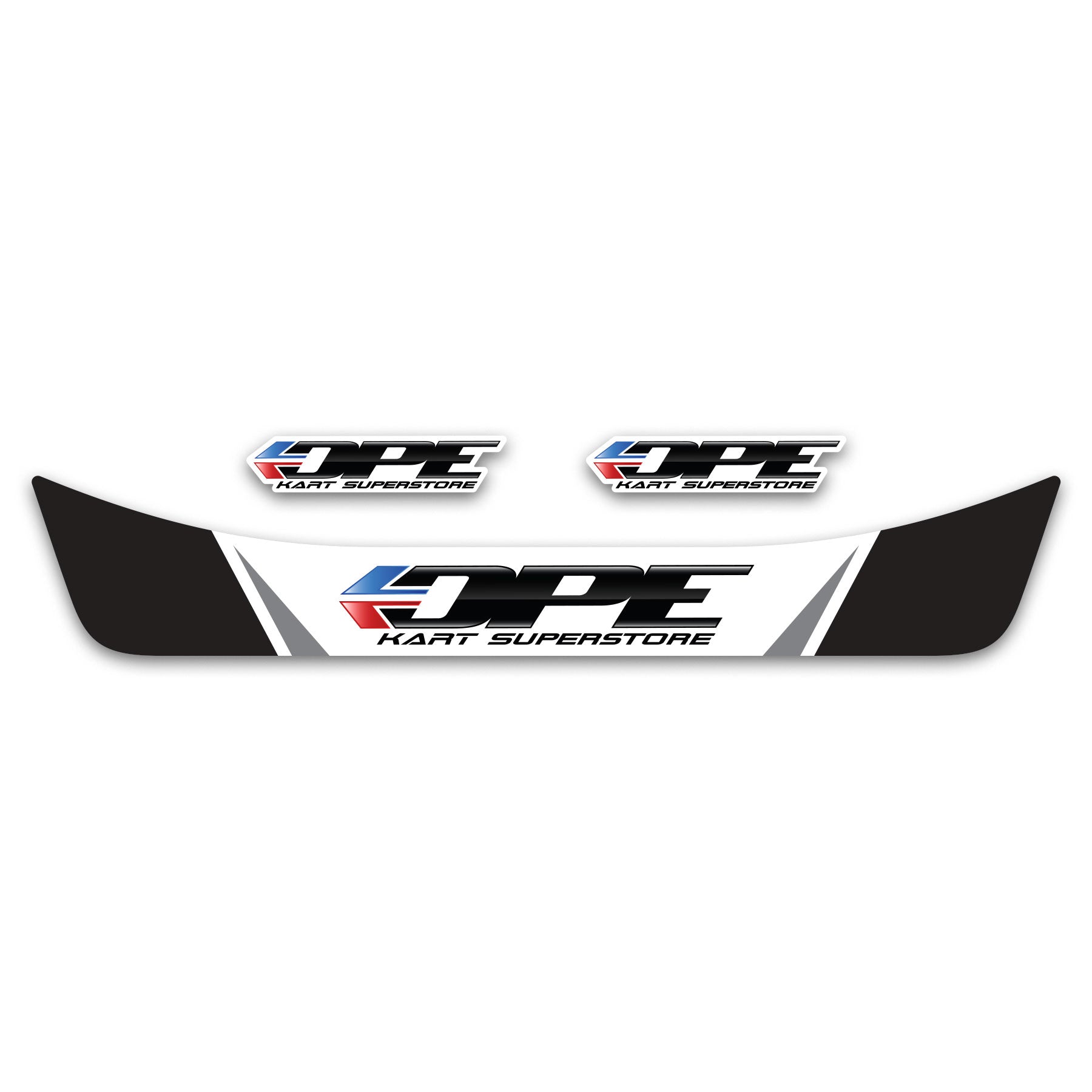 DPE Helmet Visor Sticker. DPE Kart Superstore Sticker