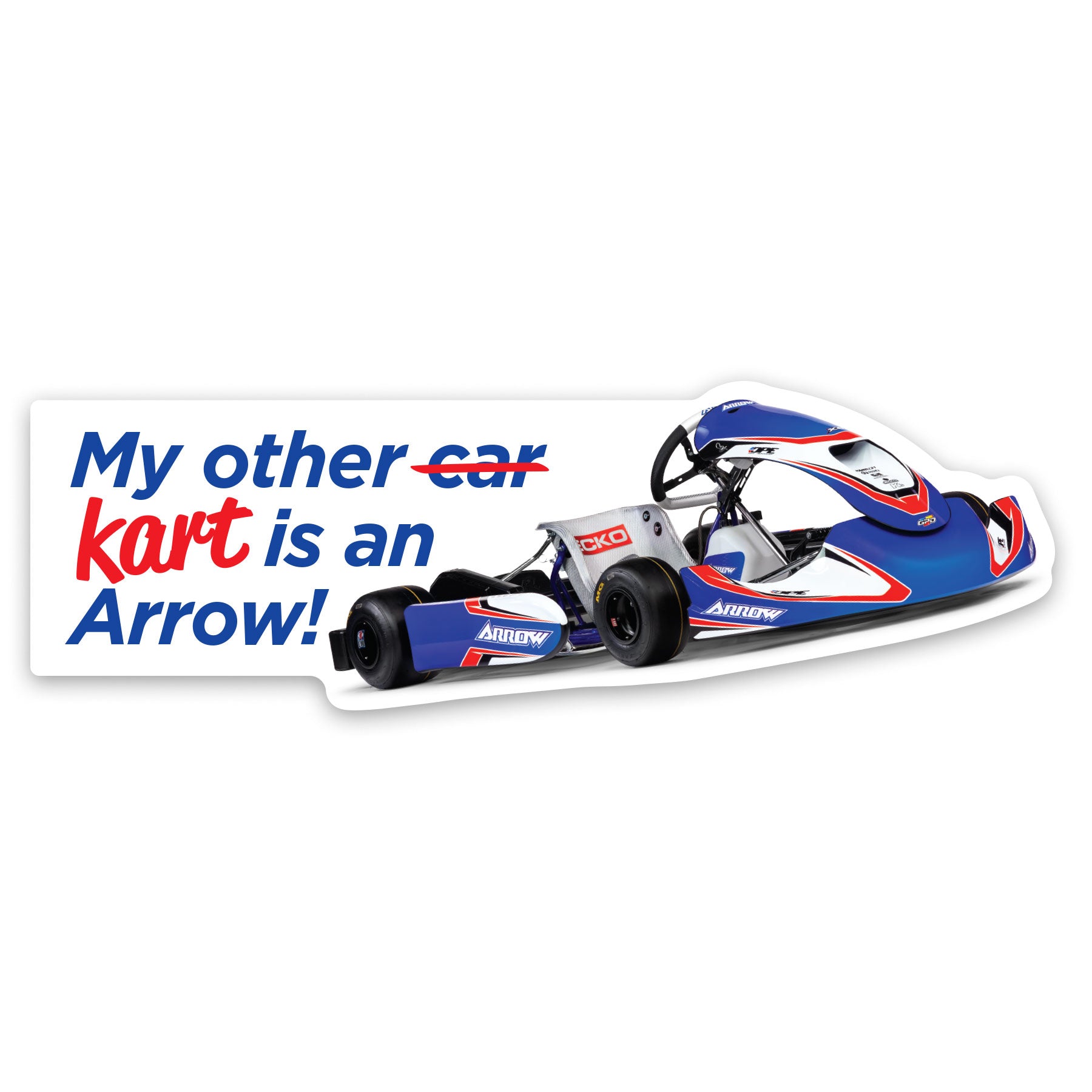 Go Kart Sticker. Go Kart Decal. Arrow Kart Sticker