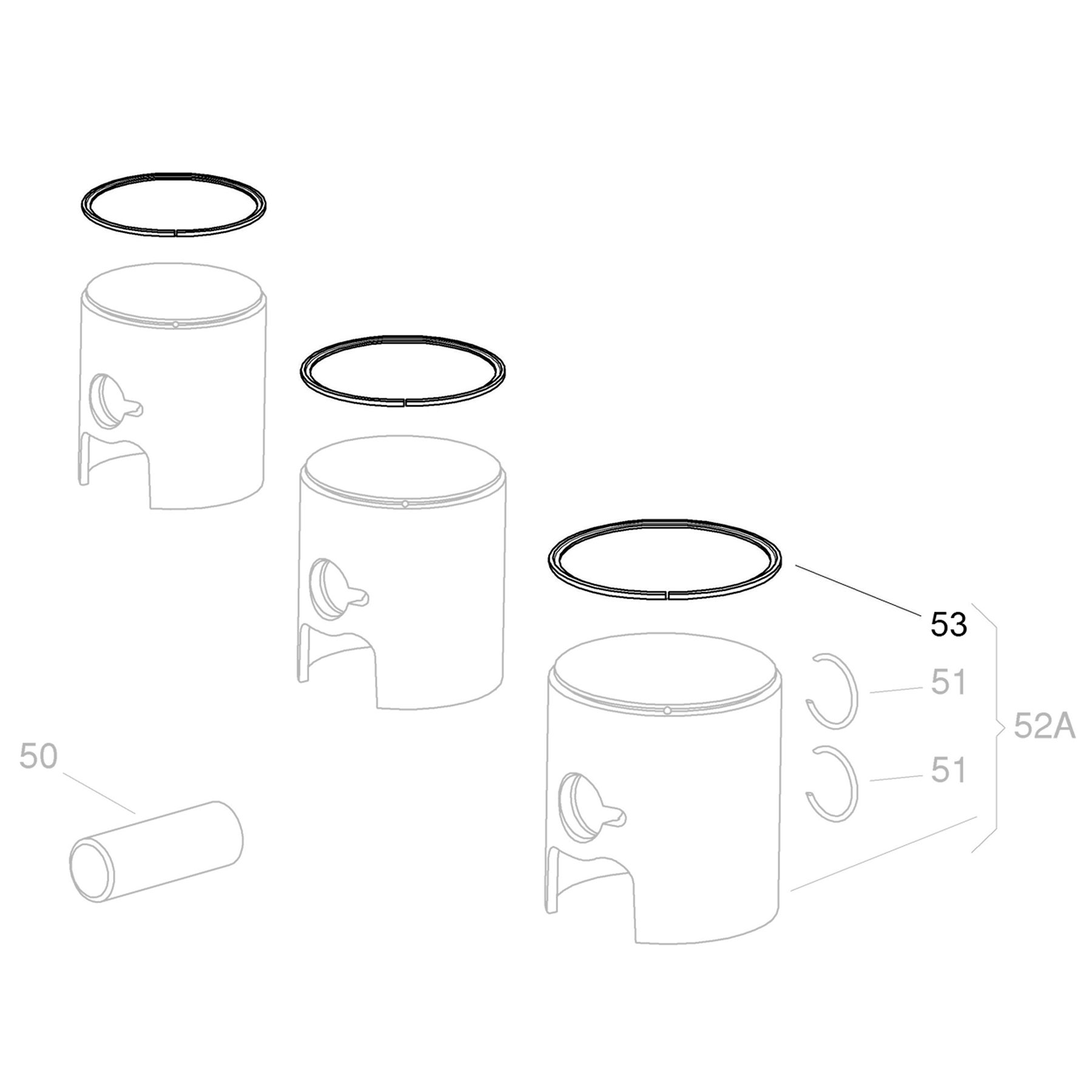 IAME Piston Ring for KA100 engines