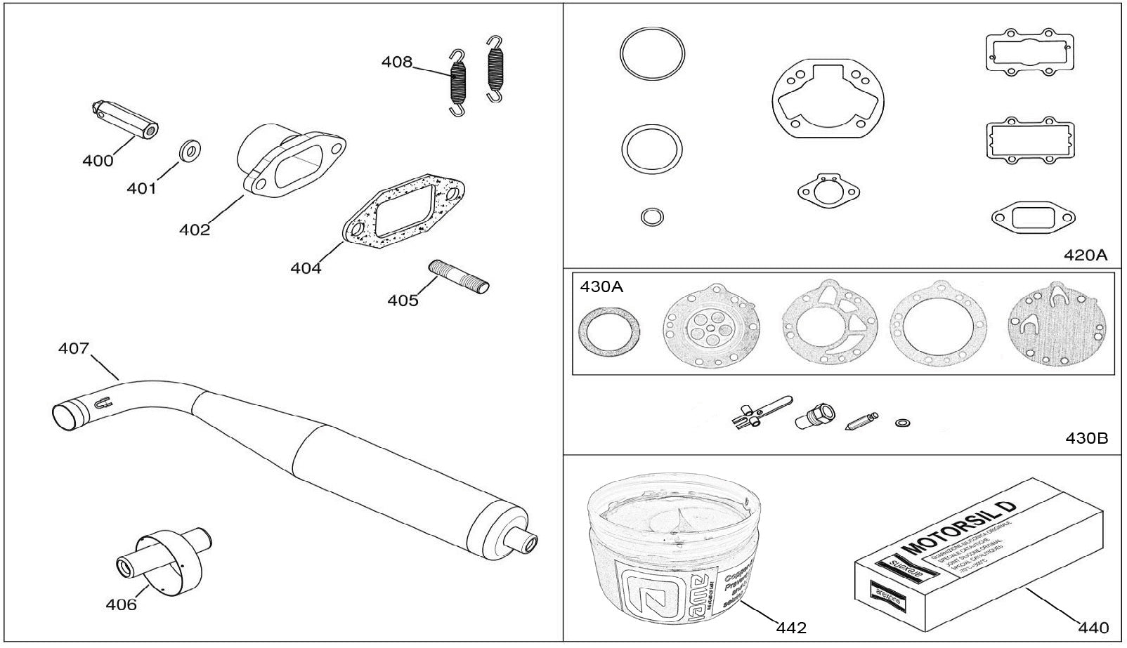 KA100 Exhaust | Gasket Kit