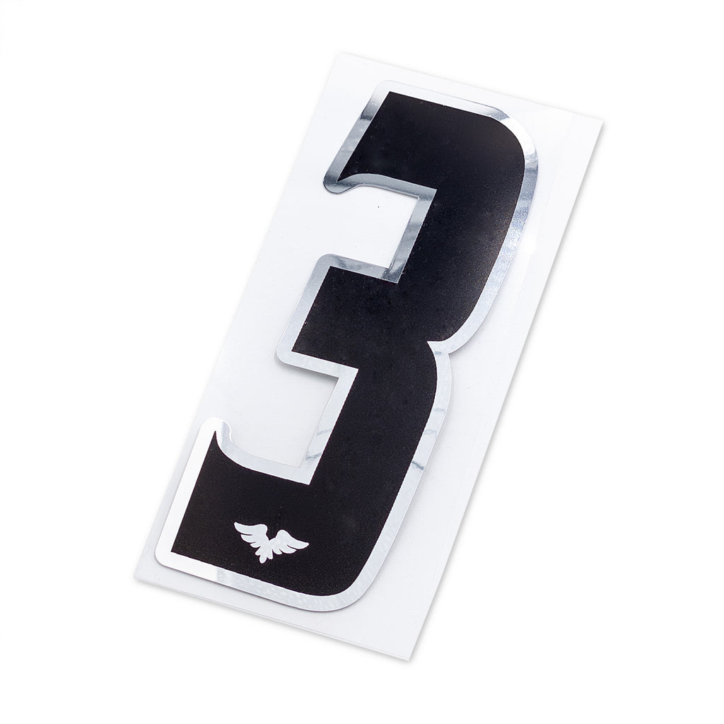 thumbnail image 2 of Set Of 3 Black Race Number Stickers – 8 2 of 6