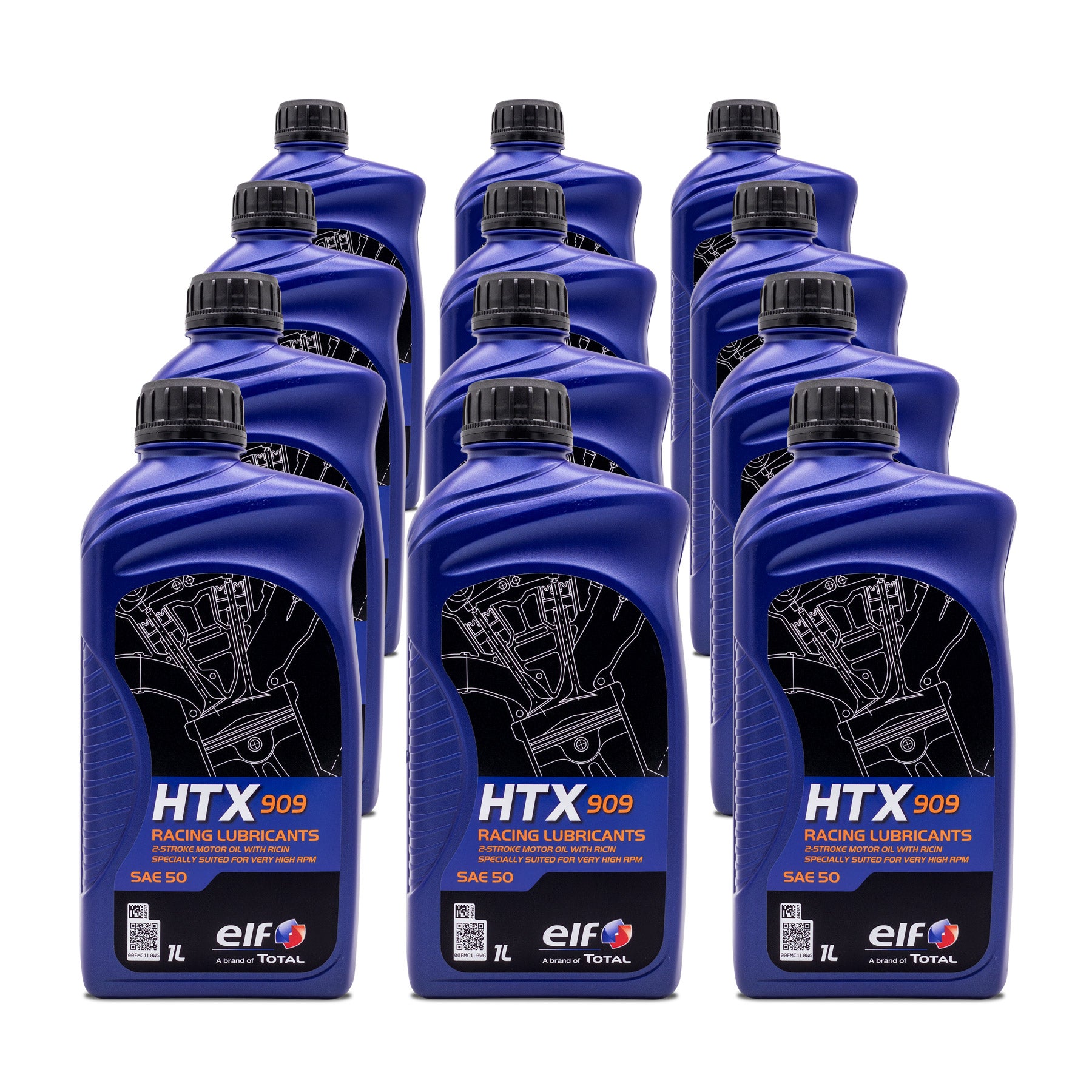 Elf HTX 909 Castor & Synthetic Oil - 12 x 1L