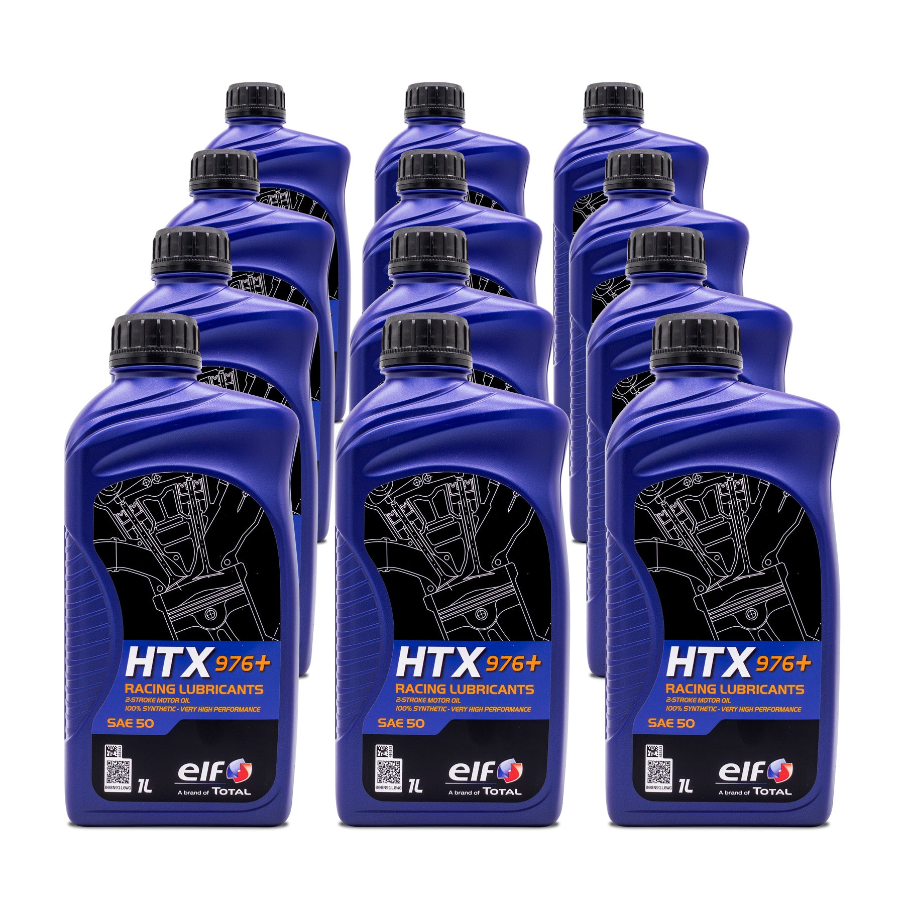 Elf HTX 976+ 100% Synthetic Oil - 12 x 1L