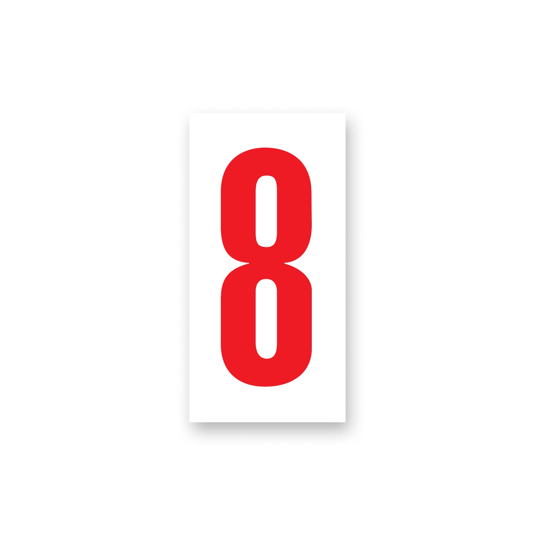 Kartech Number Side Pod White|Red