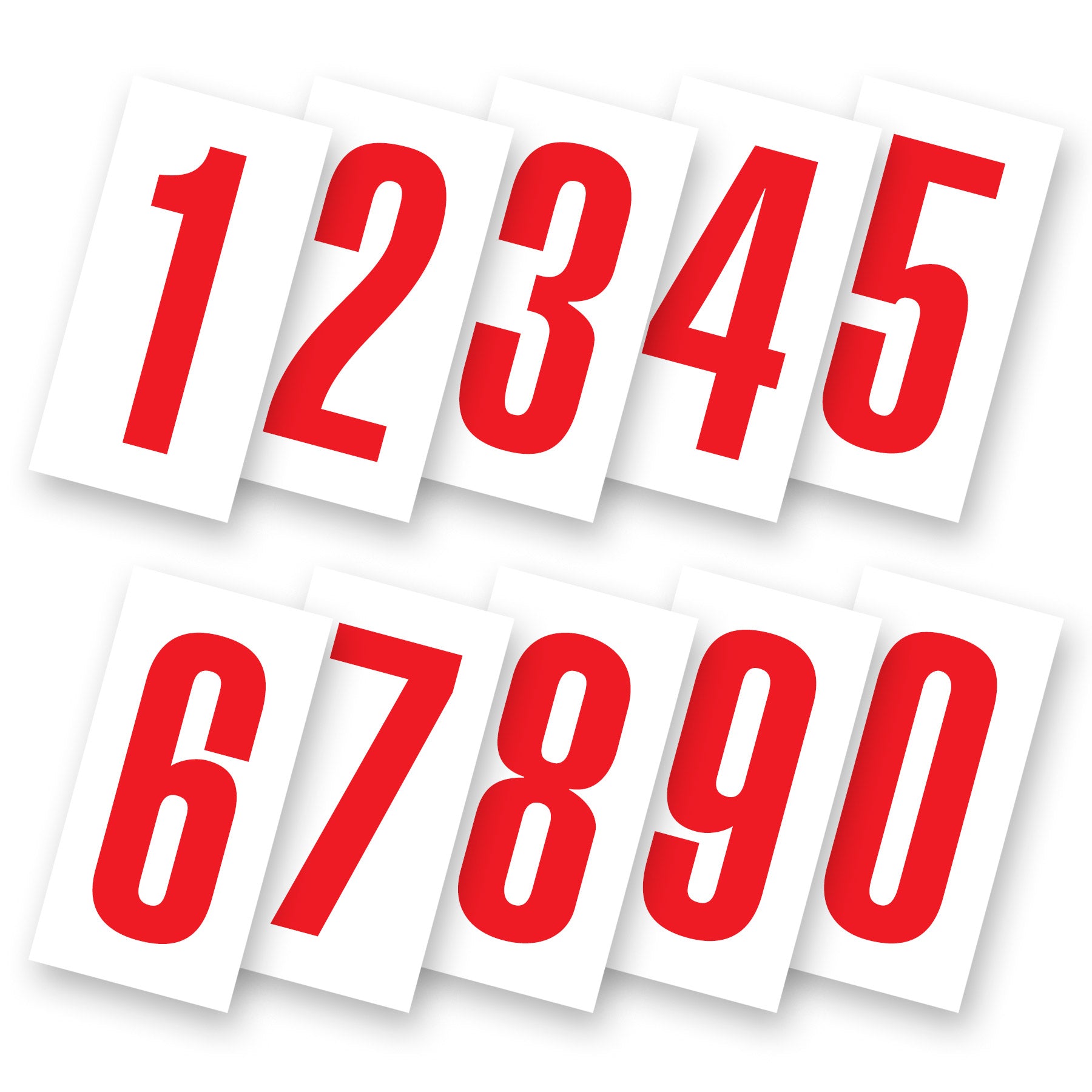 Kartech Number Nassa White|Red