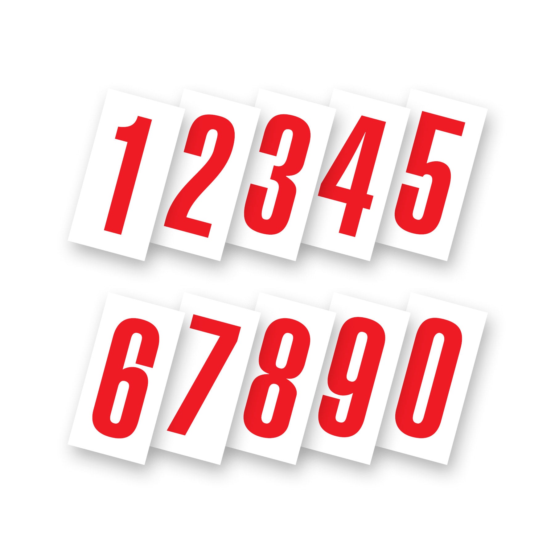 Kartech Number Side Pod White|Red