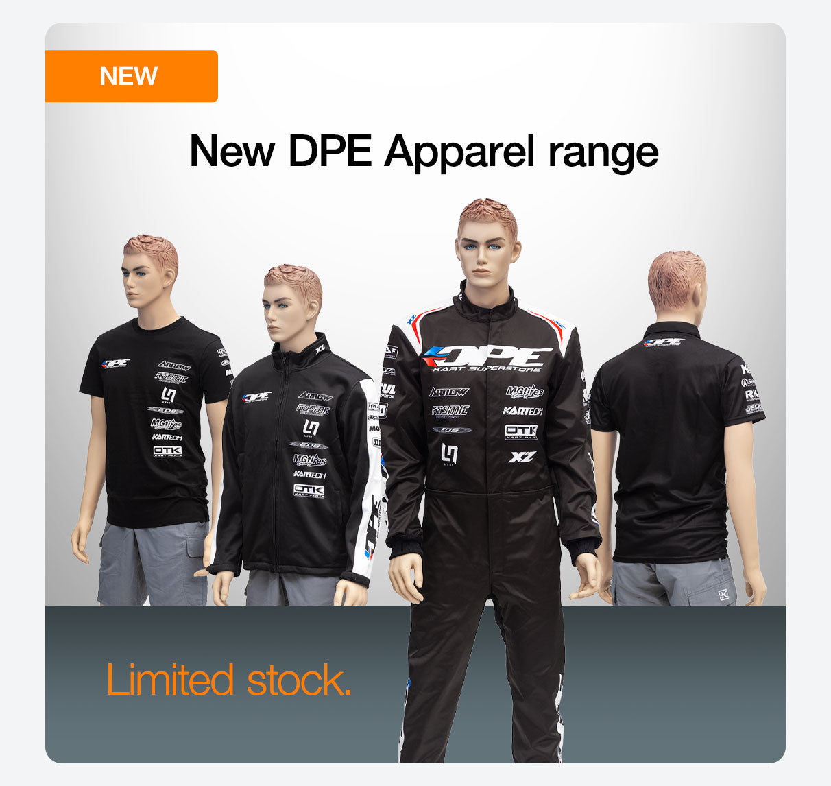 DPE Kart Racing Apparel | Kart Suit | Jacket | Polo | T-Shirt