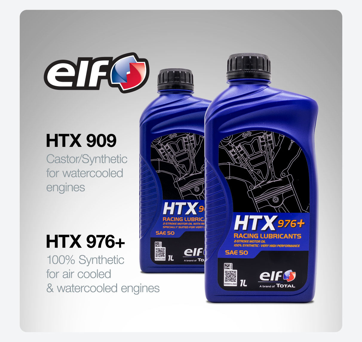 ELF HTX 909 HTX 976+ 2-stroke kart engine oil