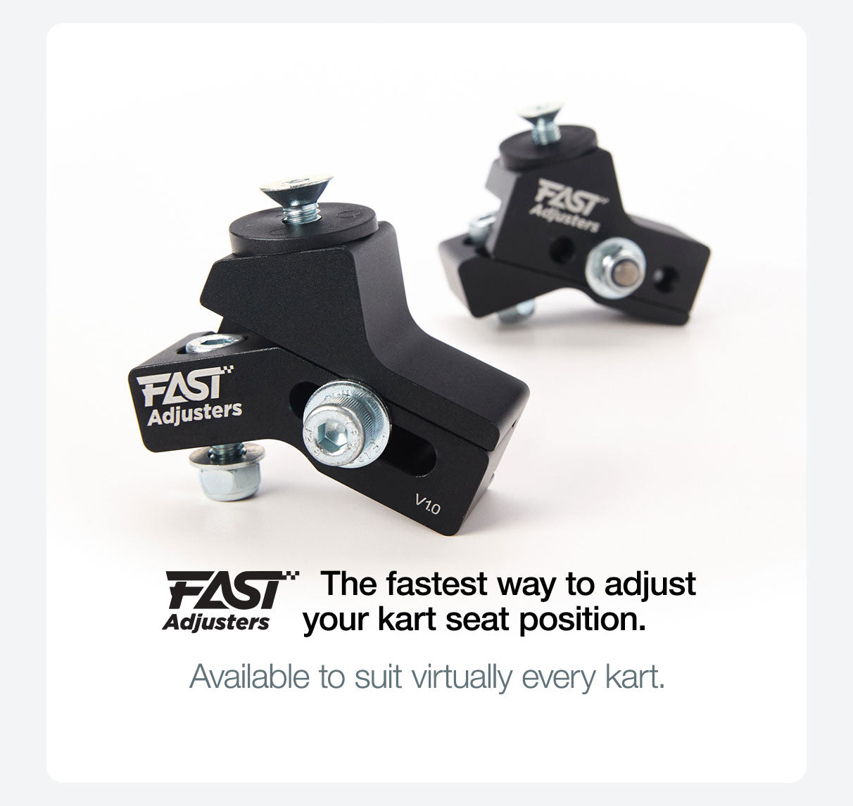 Fast Adjusters to quickly change Go Kart Seat Position