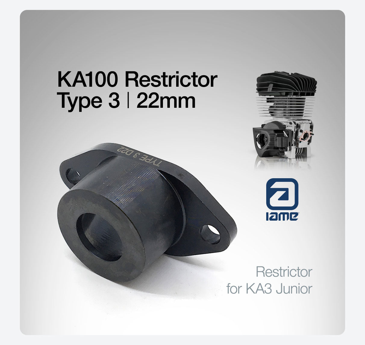 IAME KA100 Type 3 22mm Restrictor for KA3 Junior