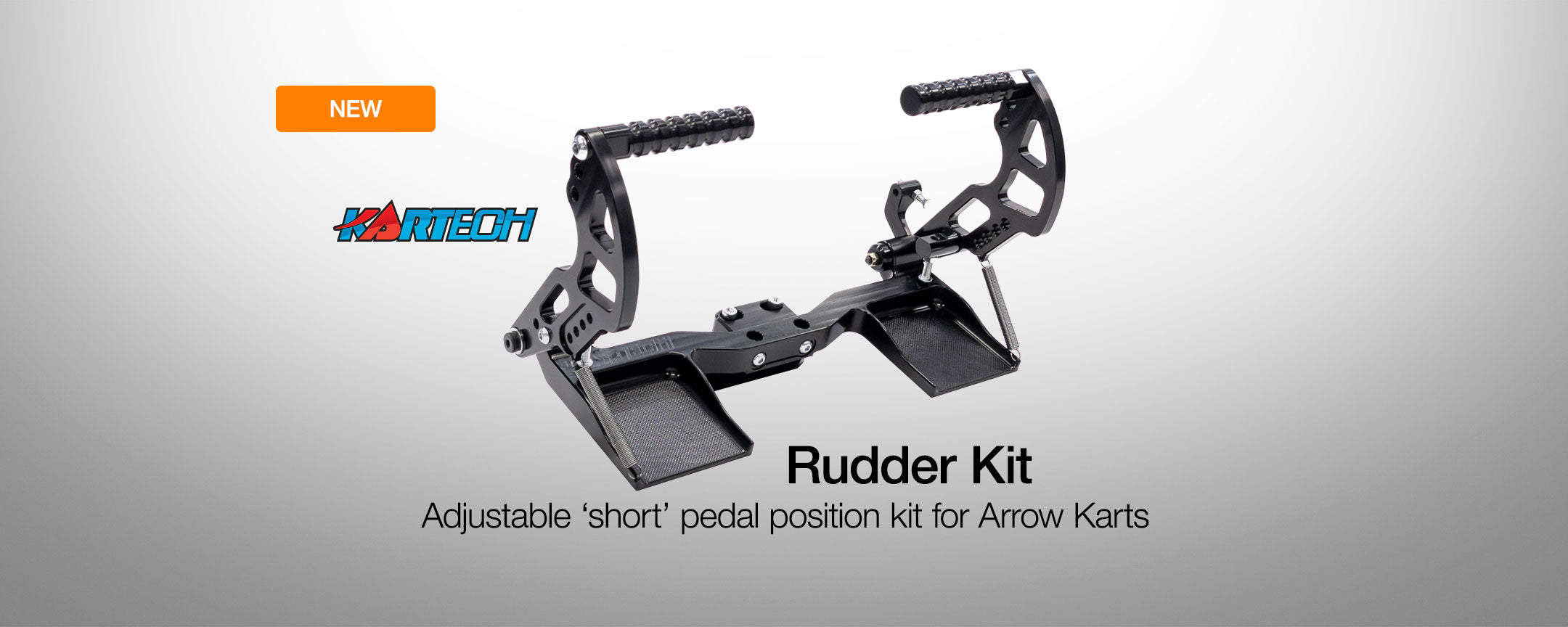 Kartech Adjustable Pedal Position Rudder Kit for Arrow Karts