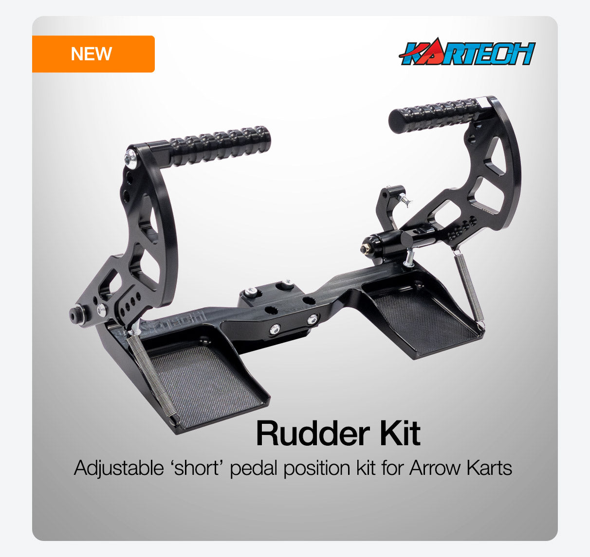 Kartech Adjustable Pedal Position Rudder Kit for Arrow Karts