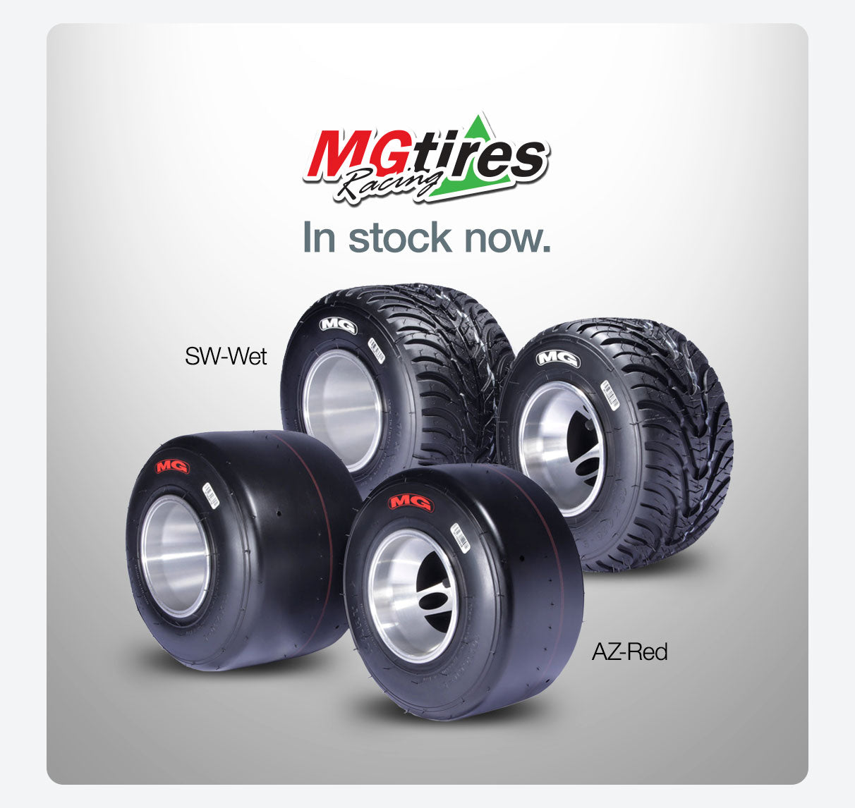 Cheap Go Kart Tyres | MG Tires Australia | MG-AZ Red | MG-SW Wet