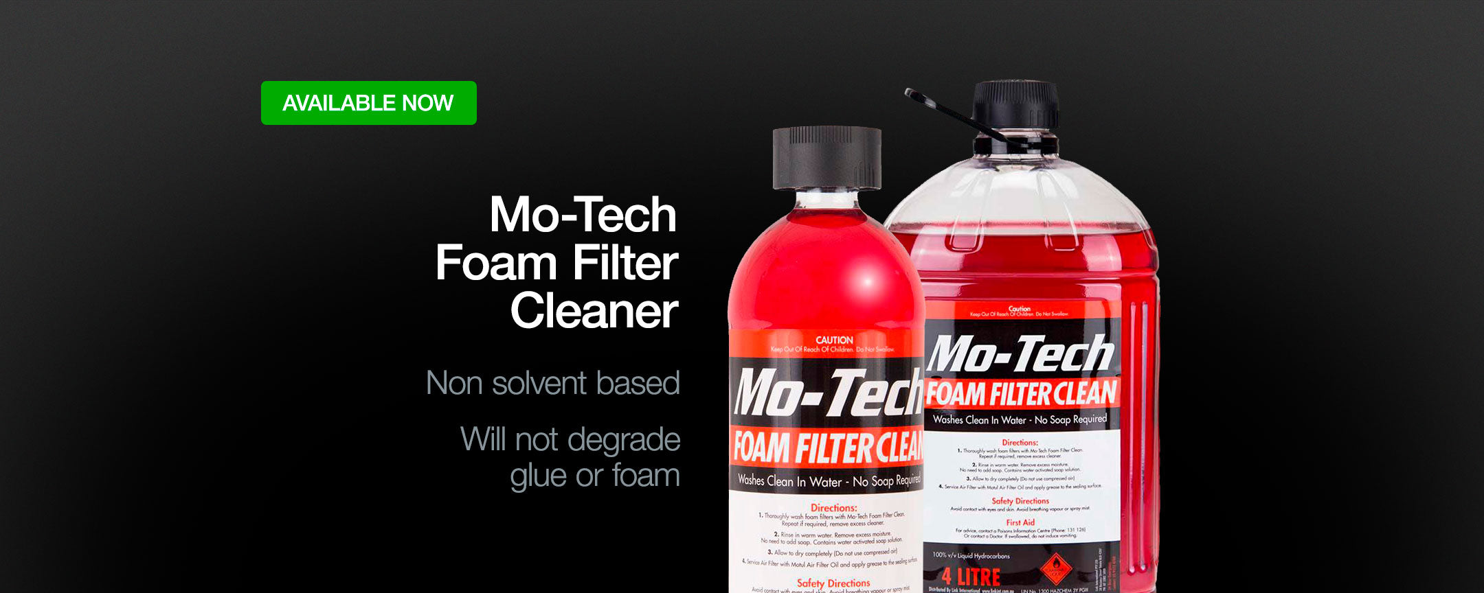 Mo-Tech Foam Filter Clean | Go Kart Filter Cleaner