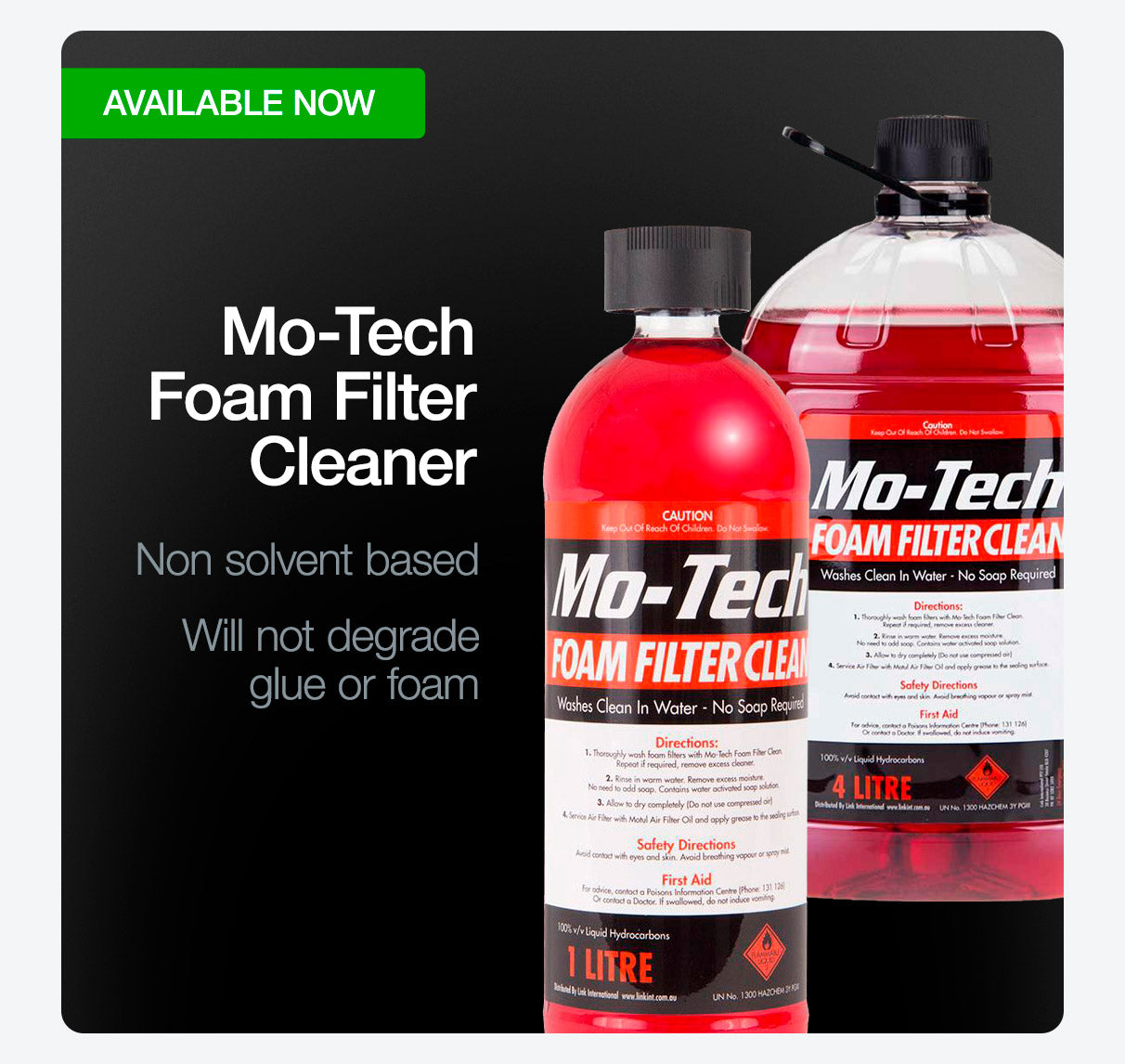 Mo-Tech Foam Filter Clean | Go Kart Filter Cleaner