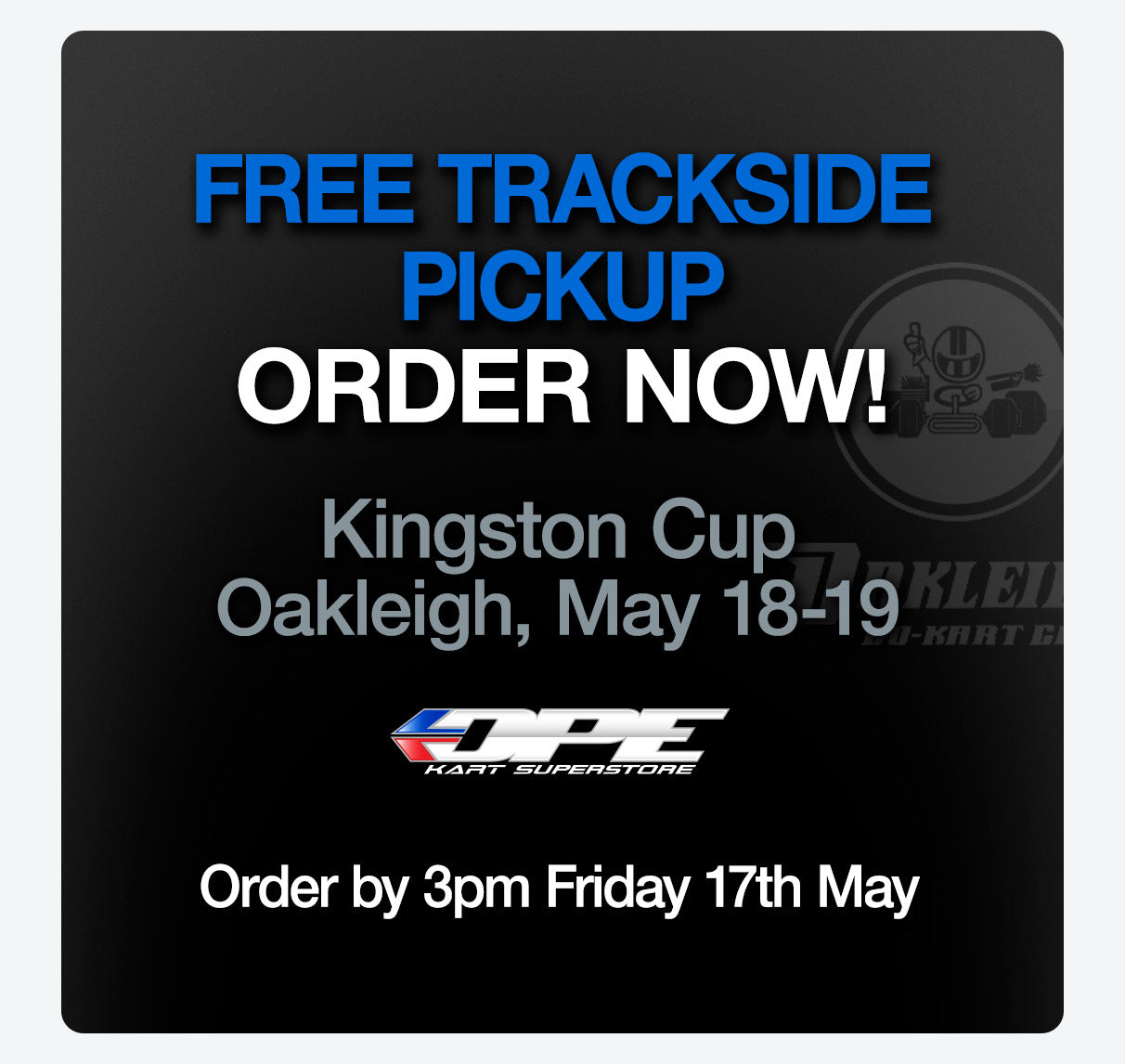 Online Order Free Trackside Pickup at Kingston Cup
