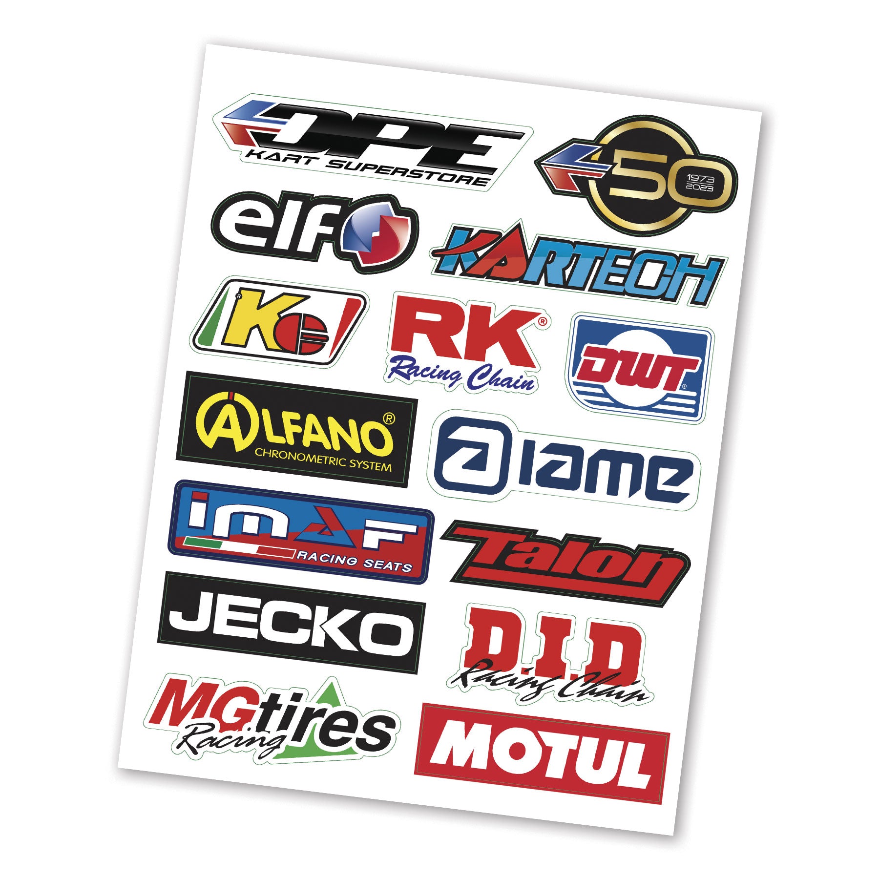 DPE Sticker Sheet Product Brands