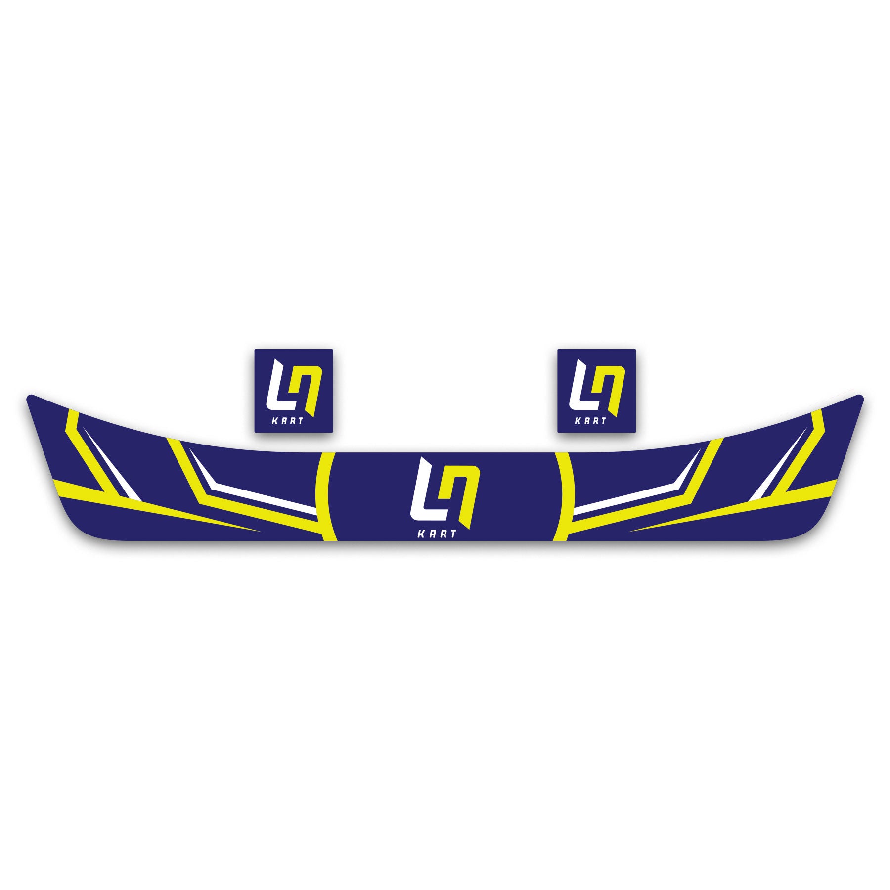 LN Racing Kart Visor Sticker. Lando Norris Kart Sticker