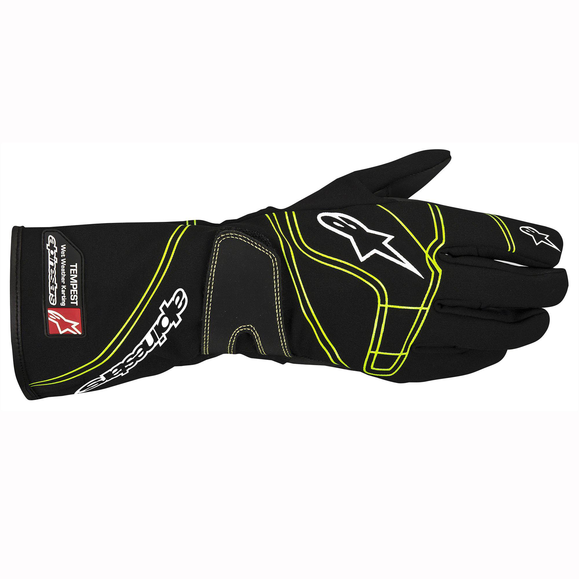 Alpinestars Gloves Tempest Waterproof Black | Green Fluro