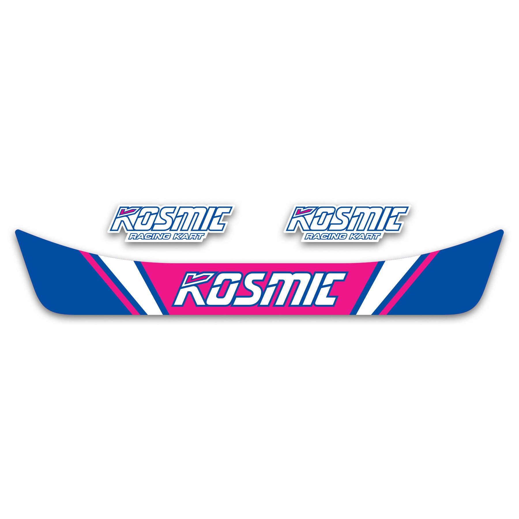 Kosmic Kart Visor Sticker. Kosmic Racing Kart Sticker