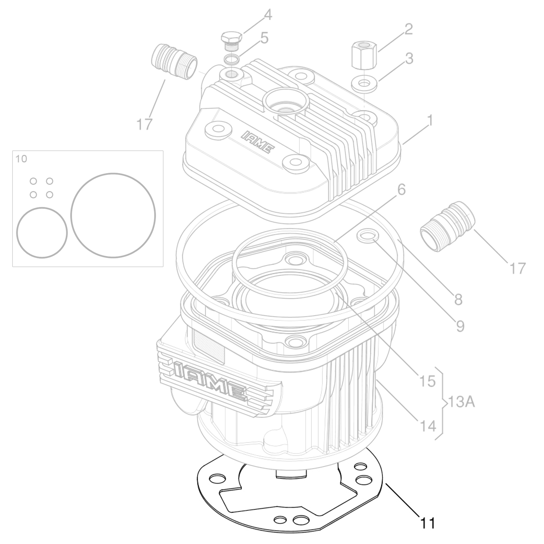 IAME X30 Cylinder Gasket 0.05